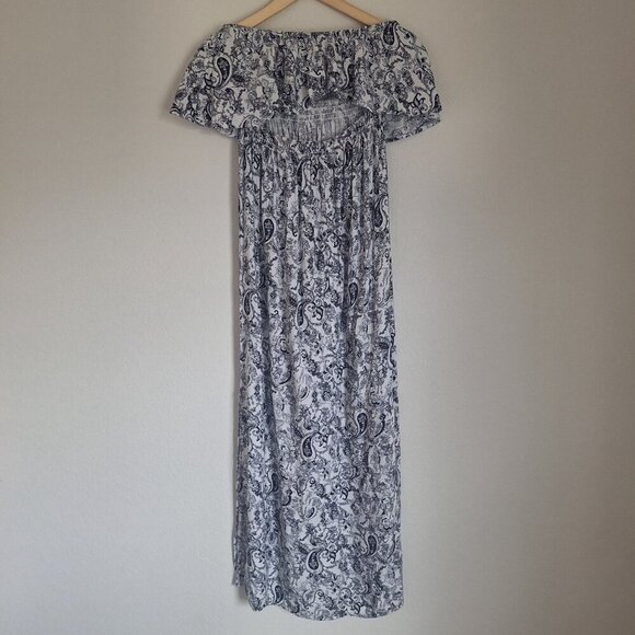 💙 Cotton On Paisley Maxi Lightweight Dress Preppy Boho Size M - Picture 9 of 10